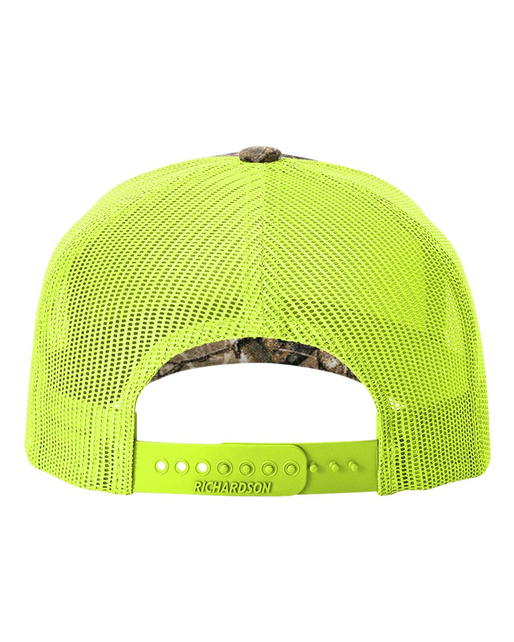 Richardson 112PFP Realtree Camo Series - Snap-back Truckers Hat - Custom Branded Laser Engraved Leatherette Patch