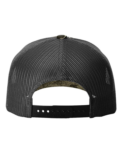 Richardson 112PFP Realtree Camo Series - Snap-back Truckers Hat - Custom Branded Laser Engraved Leatherette Patch