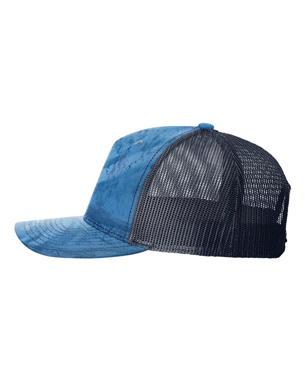 Richardson 112PFP Realtree Camo Series - Snap-back Truckers Hat - Custom Branded Laser Engraved Leatherette Patch