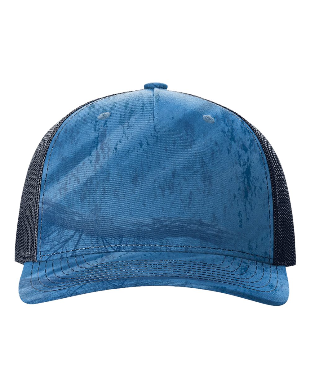 Richardson 112PFP Realtree Camo Series - Snap-back Truckers Hat - Custom Branded Laser Engraved Leatherette Patch