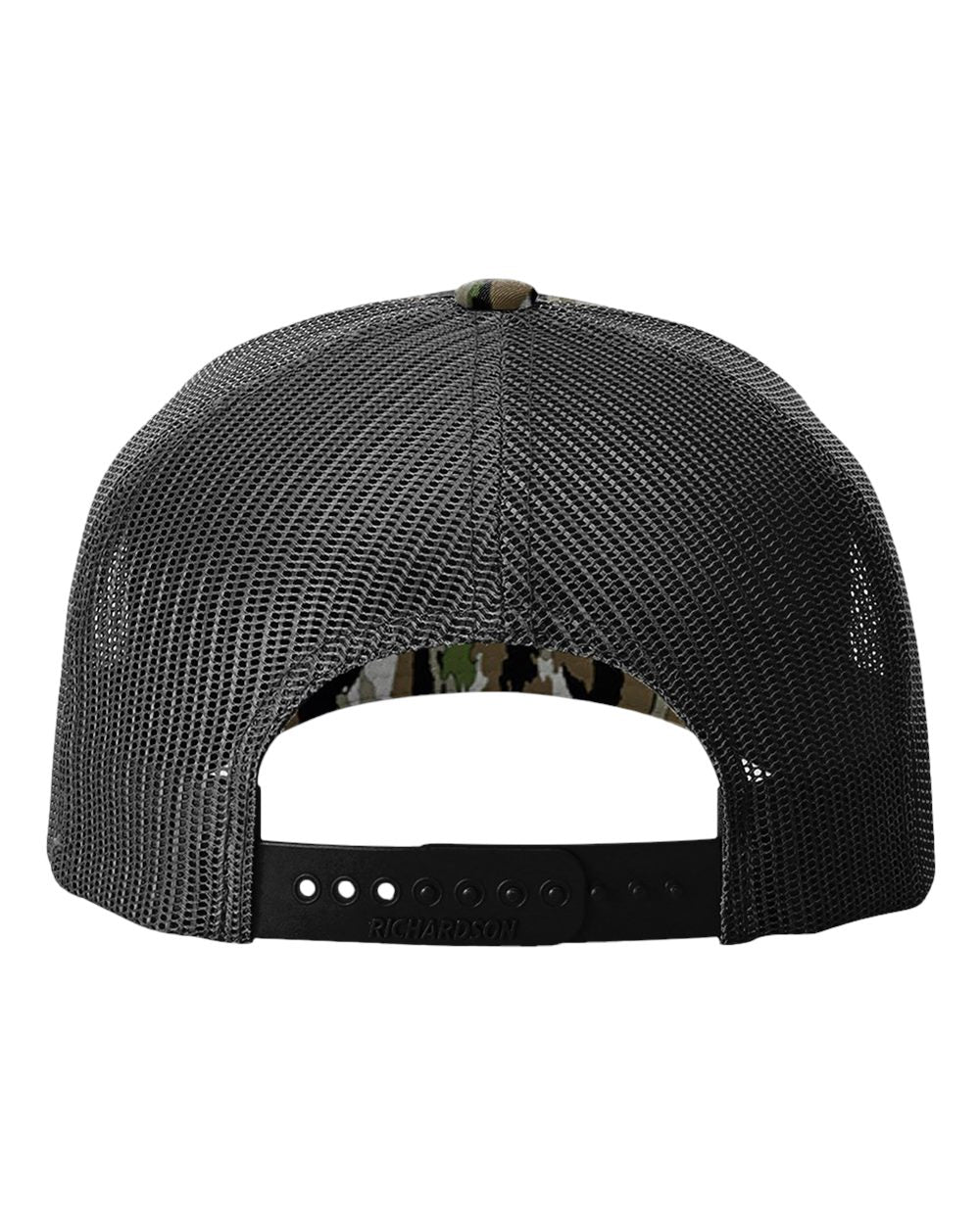 Richardson 112PFP Realtree Camo Series - Snap-back Truckers Hat - Custom Branded Laser Engraved Leatherette Patch
