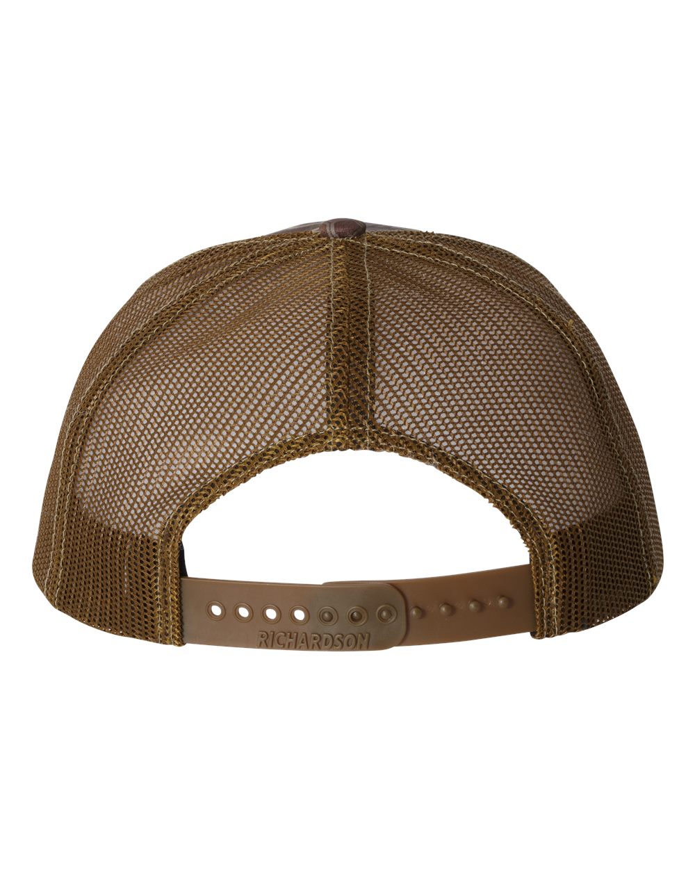 Richardson 112P Camo Series Snap-back Truckers Hat with Custom Laser Engraved Leatherette Patch - Upload Your Logo, Brand, or Image