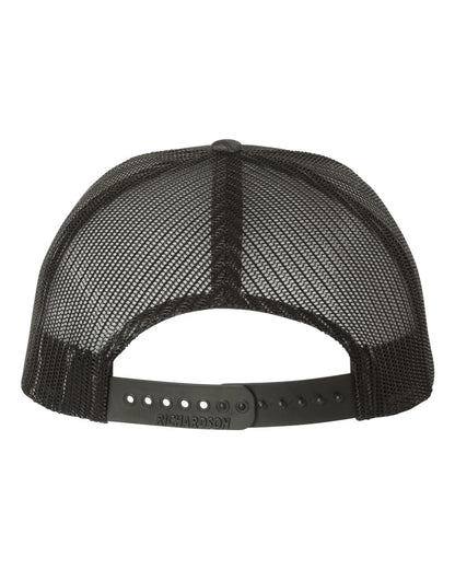 Richardson 112P Camo Series Snap-back Truckers Hat with Custom Laser Engraved Leatherette Patch - Upload Your Logo, Brand, or Image