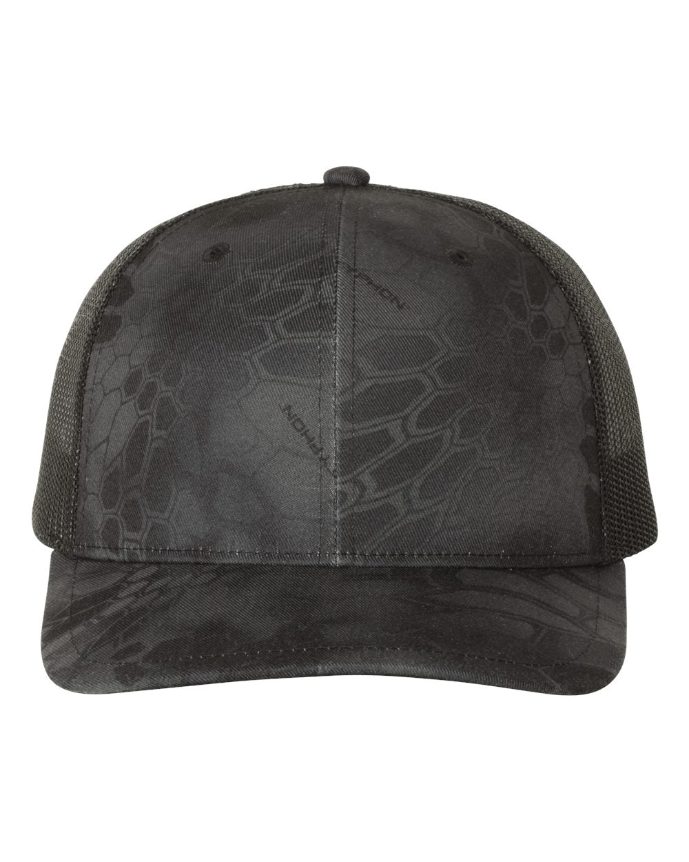 Richardson 112P Camo Series Snap-back Truckers Hat with Custom Laser Engraved Leatherette Patch - Upload Your Logo, Brand, or Image