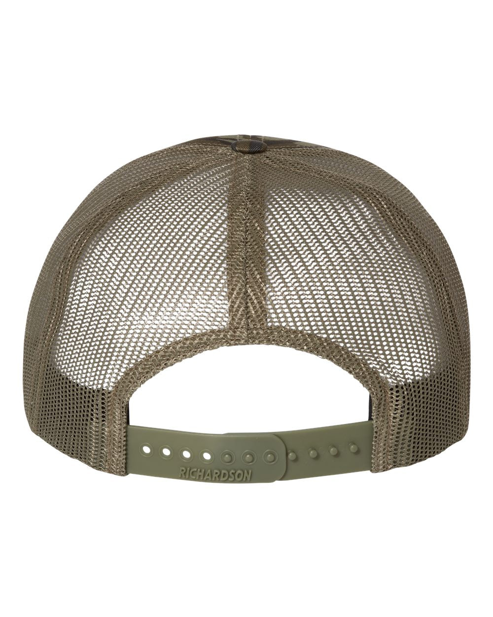 Richardson 112P Camo Series Snap-back Truckers Hat with Custom Laser Engraved Leatherette Patch - Upload Your Logo, Brand, or Image
