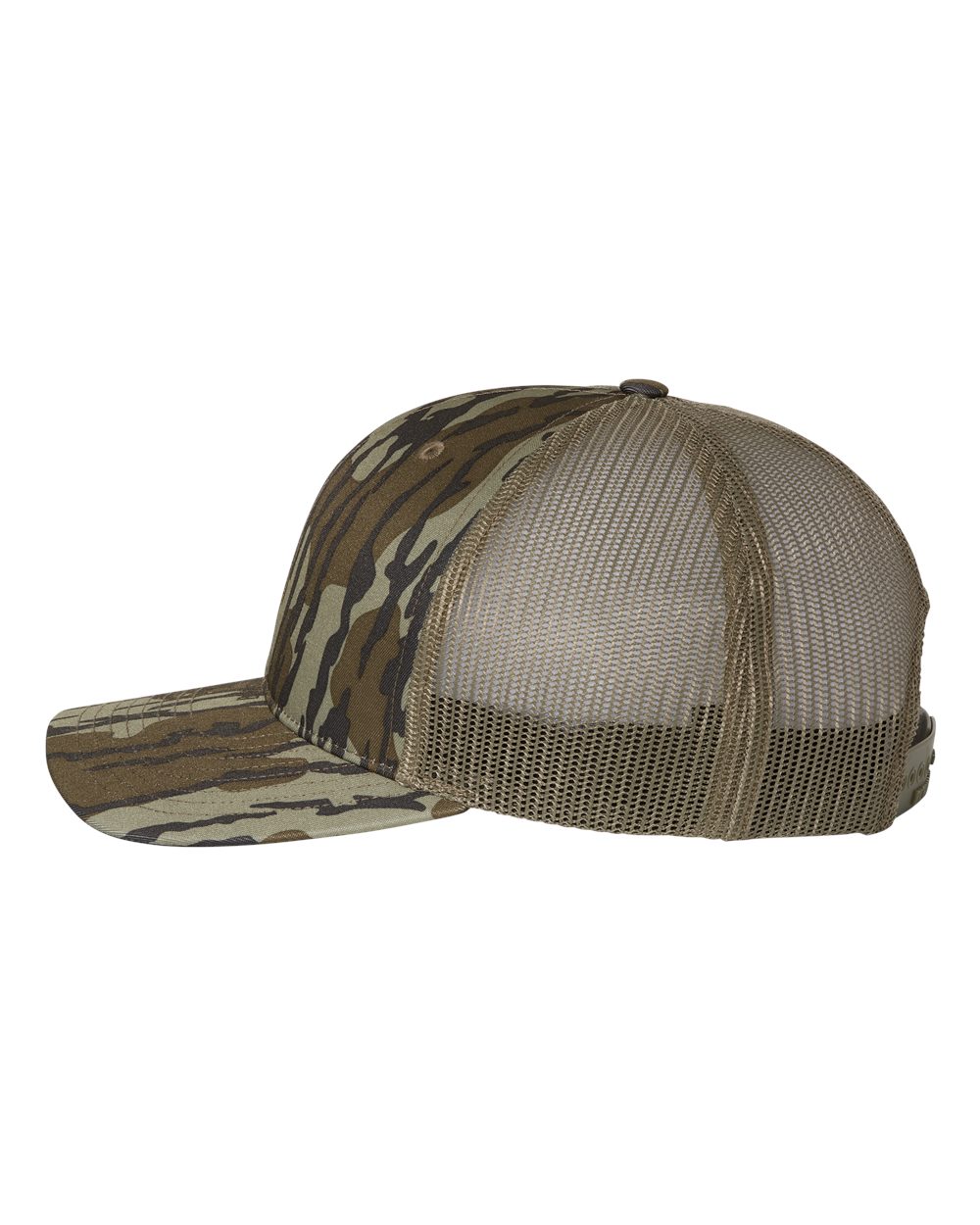 Richardson 112P Camo Series Snap-back Truckers Hat with Custom Laser Engraved Leatherette Patch - Upload Your Logo, Brand, or Image
