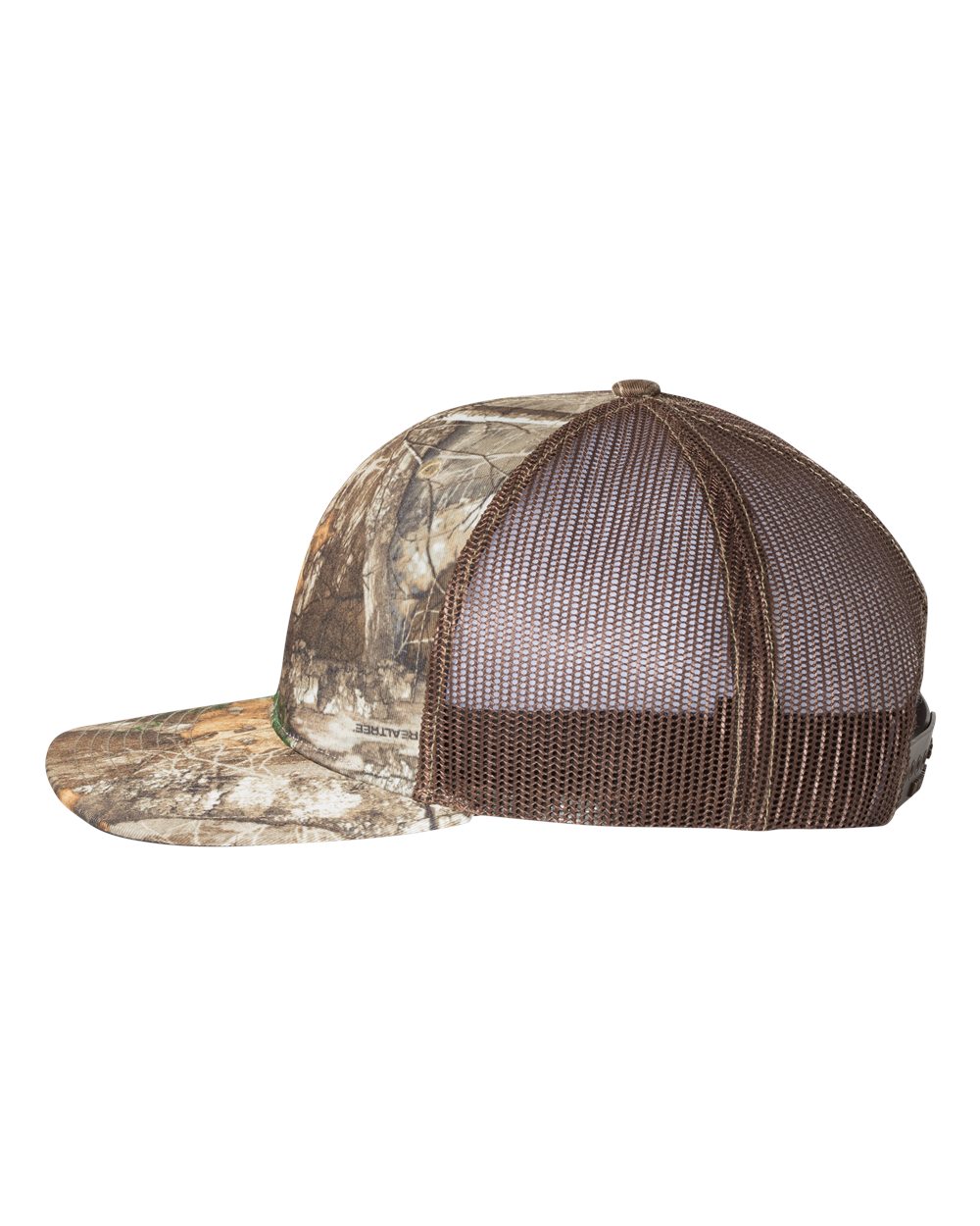 Richardson 112P Camo Series Snap-back Truckers Hat with Custom Laser Engraved Leatherette Patch - Upload Your Logo, Brand, or Image