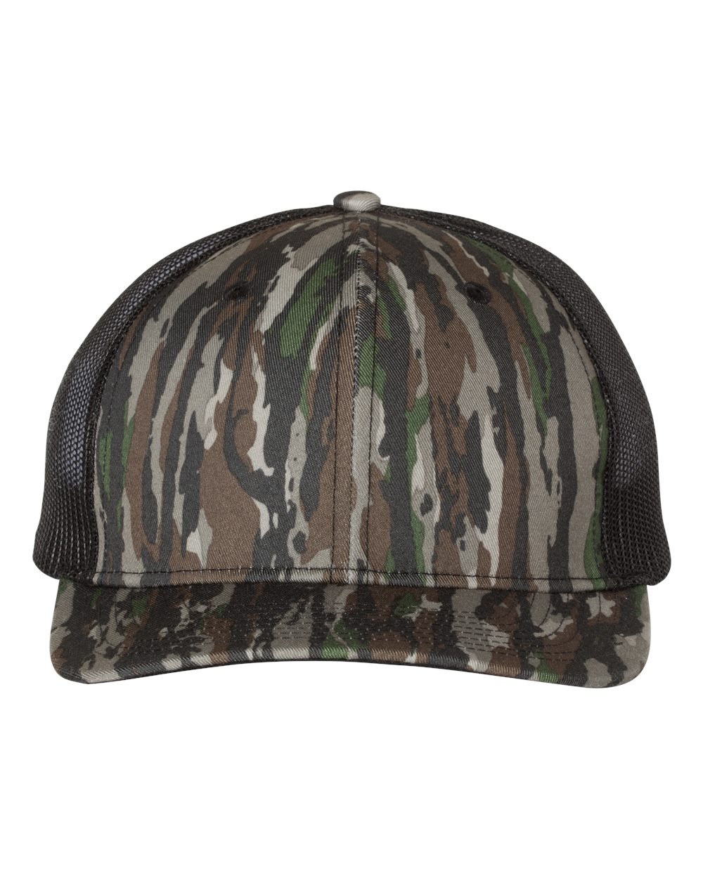 Richardson 112P Camo Series Snap-back Truckers Hat with Custom Laser Engraved Leatherette Patch - Upload Your Logo, Brand, or Image
