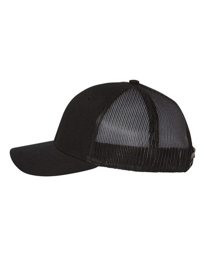 Richardson 112 Youth Snap-back Truckers Hat with Custom Branded Laser Engraved Leatherette Patch