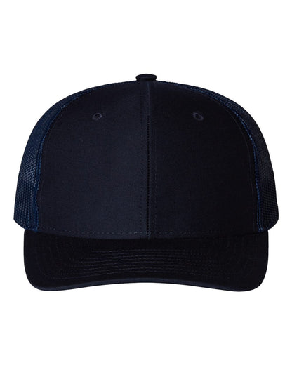 Richardson 112 Youth Snap-back Truckers Hat with Custom Branded Laser Engraved Leatherette Patch