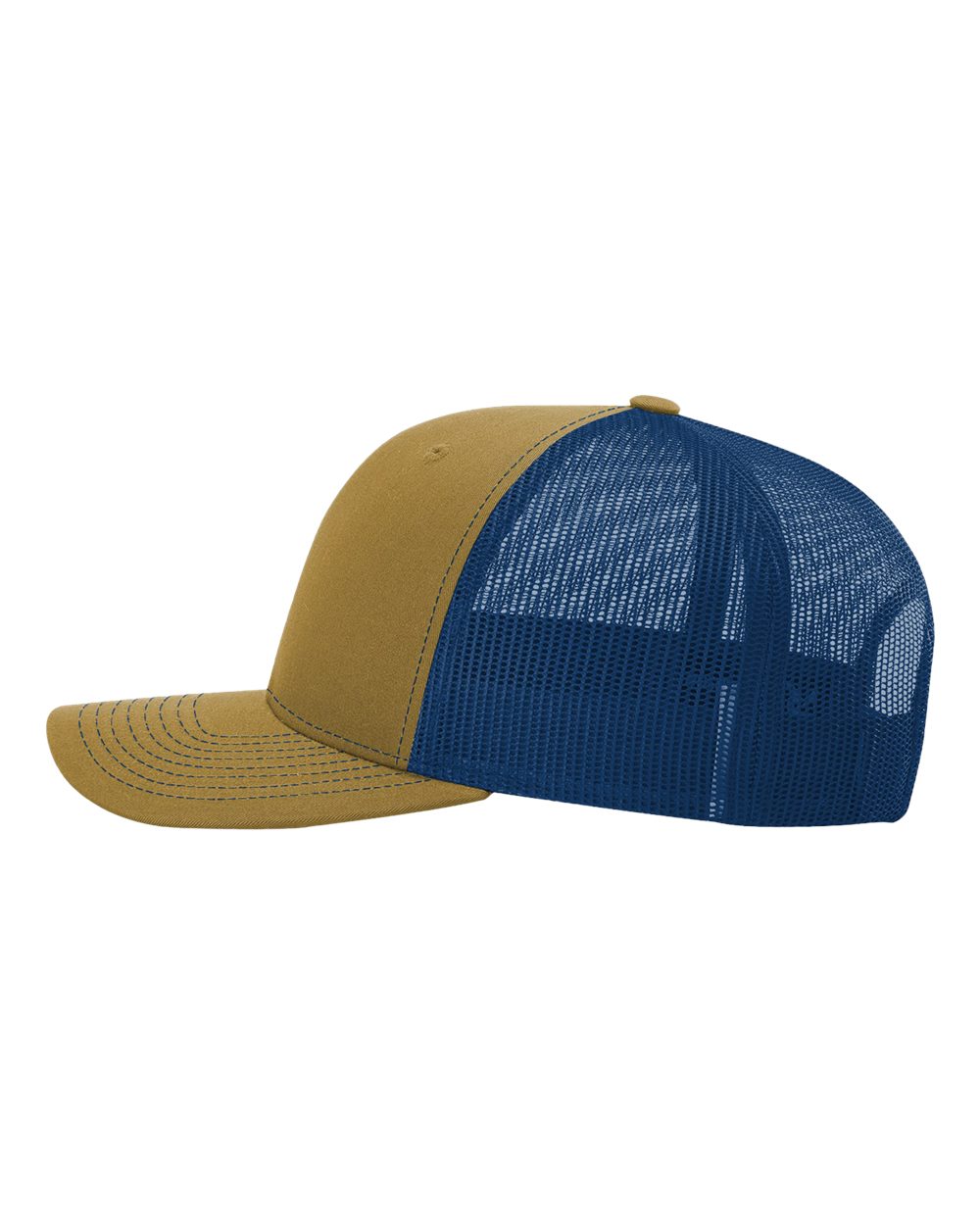 Richardson 112 Snap-back Truckers Hat with Custom Laser Engraved Rectangle Leatherette Patch - Upload Your Logo, Brand, or Image