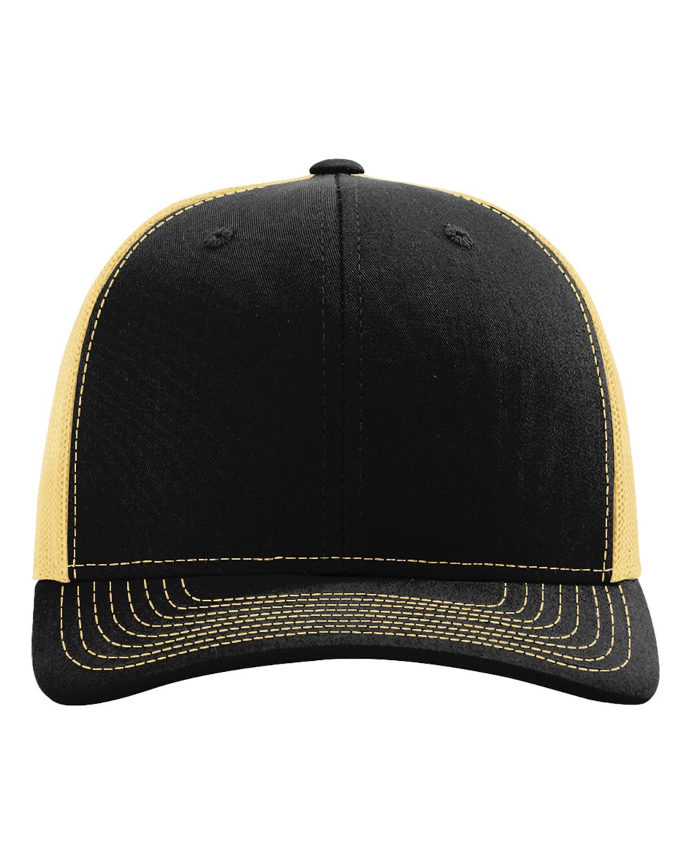 Richardson 112 Snap-back Truckers Hat with Custom Laser Engraved Rectangle Leatherette Patch - Upload Your Logo, Brand, or Image