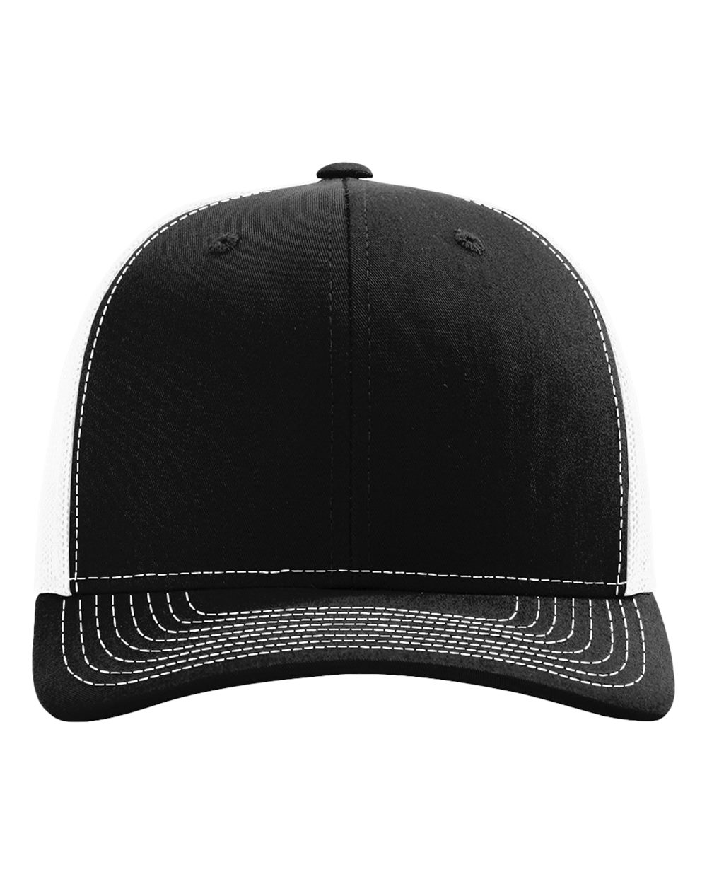 Richardson 112 Snap-back Truckers Hat with Custom Laser Engraved Rectangle Leatherette Patch - Upload Your Logo, Brand, or Image