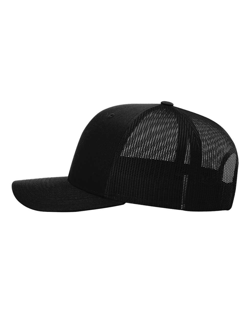 Richardson 112 Snap-back Truckers Hat with Custom Laser Engraved Rectangle Leatherette Patch - Upload Your Logo, Brand, or Image