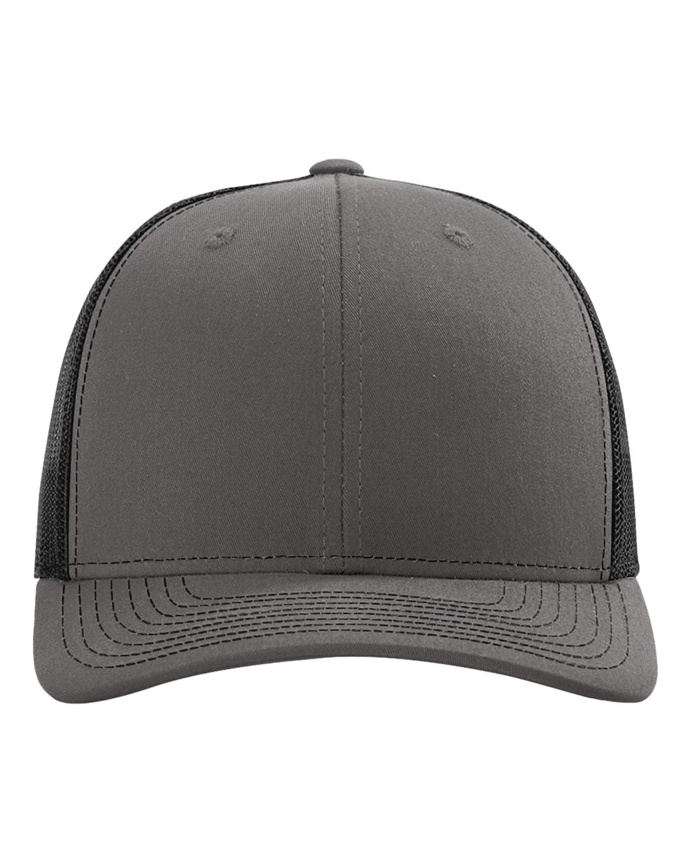 Richardson 112 Snap-back Truckers Hat with Custom Laser Engraved Rectangle Leatherette Patch - Upload Your Logo, Brand, or Image