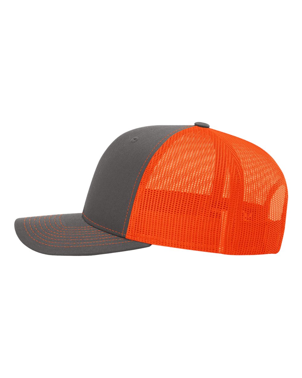 Richardson 112 Snap-back Truckers Hat with Custom Laser Engraved Rectangle Leatherette Patch - Upload Your Logo, Brand, or Image