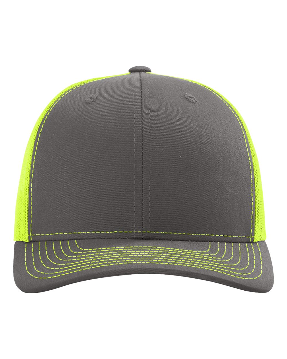 Richardson 112 Snap-back Truckers Hat with Custom Laser Engraved Rectangle Leatherette Patch - Upload Your Logo, Brand, or Image