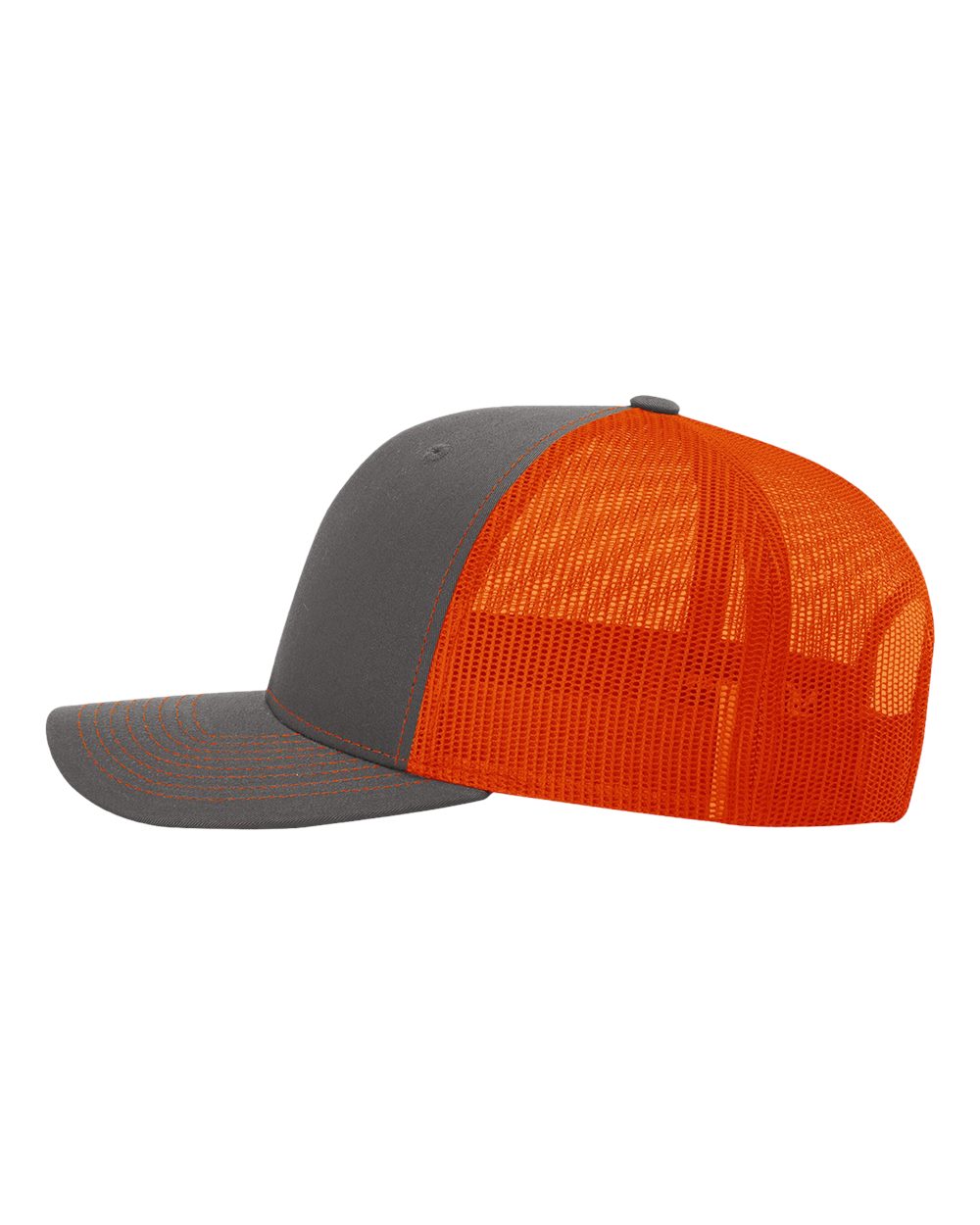 Richardson 112 Snap-back Truckers Hat with Custom Laser Engraved Rectangle Leatherette Patch - Upload Your Logo, Brand, or Image