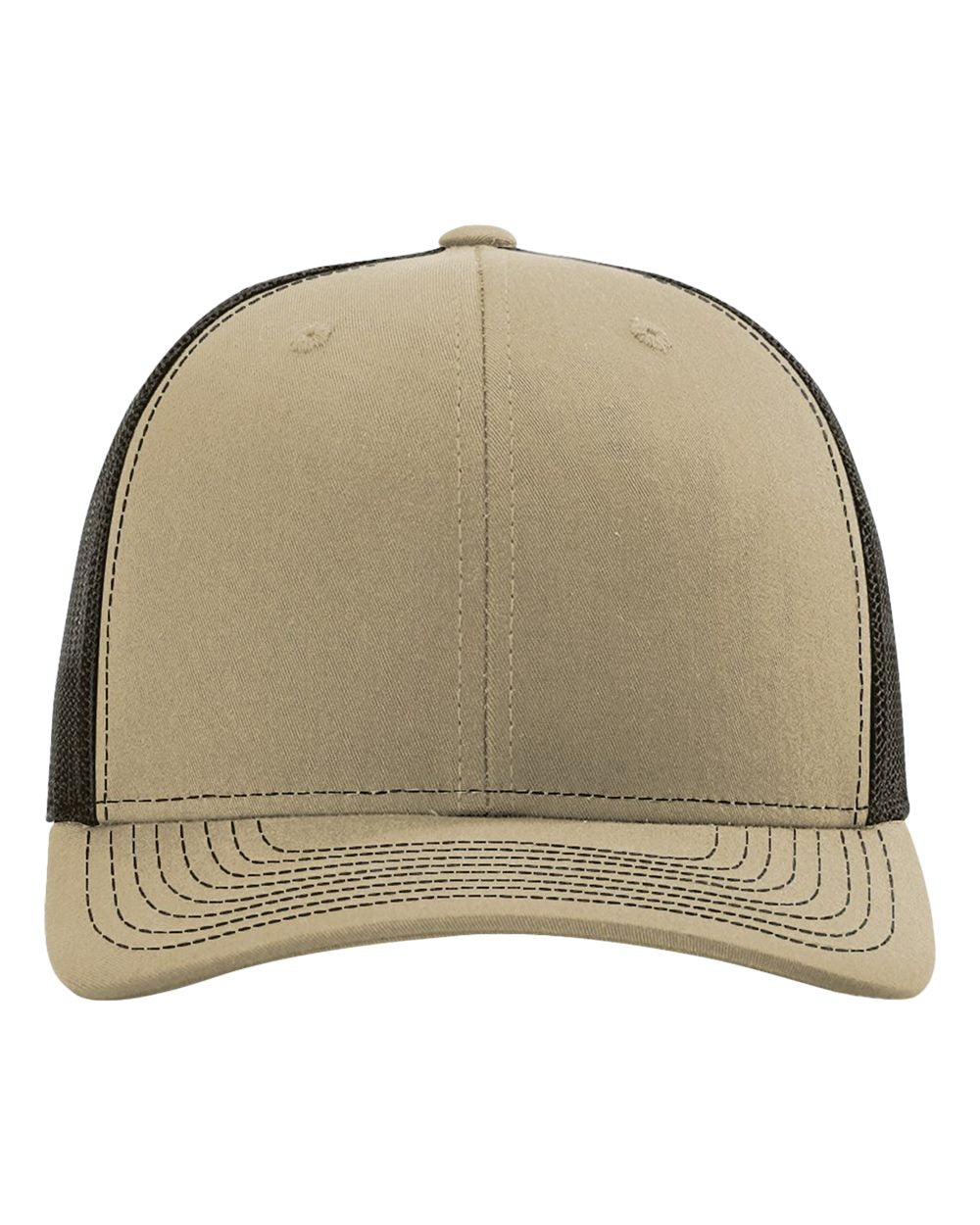 Richardson 112 Snap-back Truckers Hat with Custom Laser Engraved Rectangle Leatherette Patch - Upload Your Logo, Brand, or Image