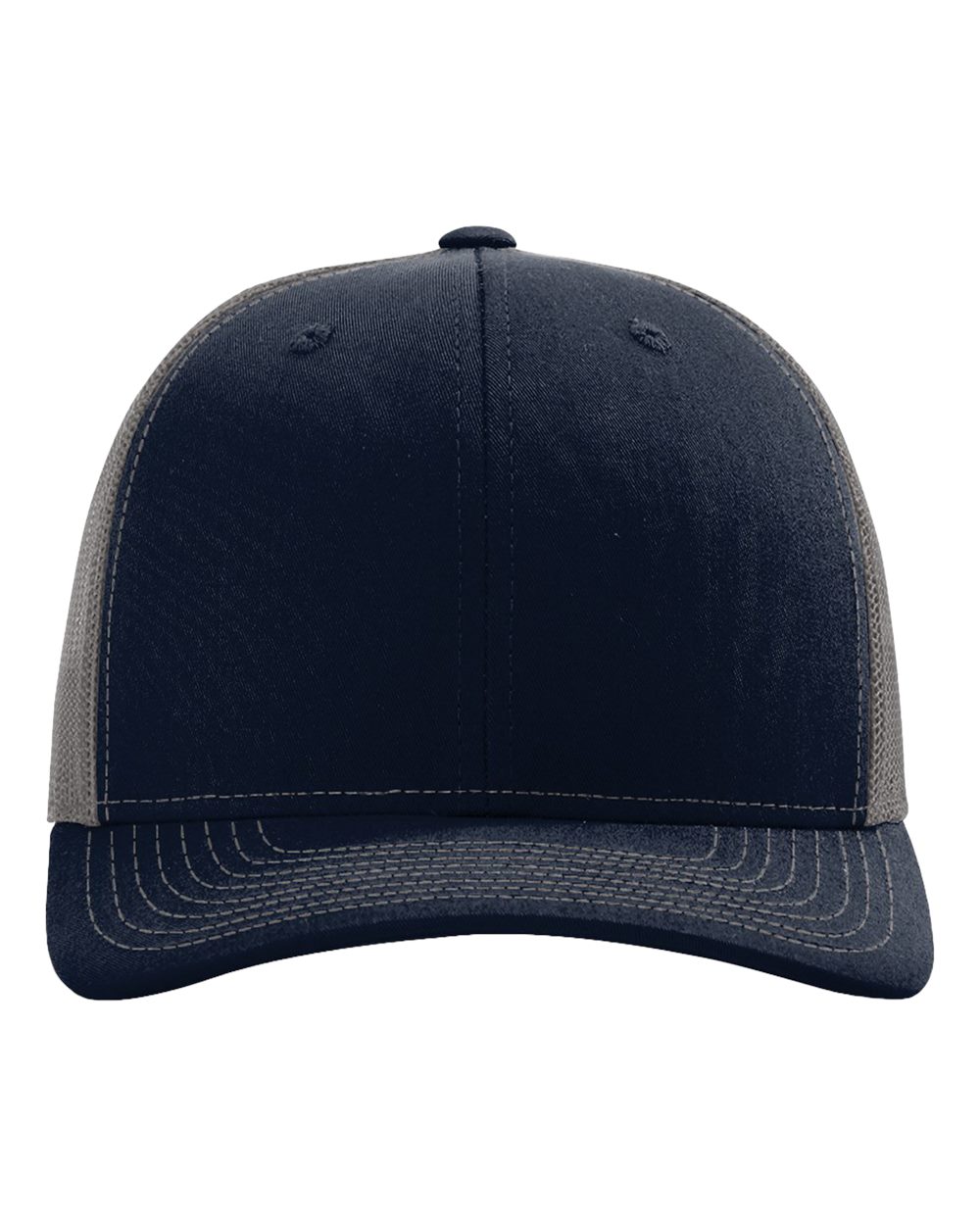 Richardson 112 Snap-back Truckers Hat with Custom Laser Engraved Rectangle Leatherette Patch - Upload Your Logo, Brand, or Image
