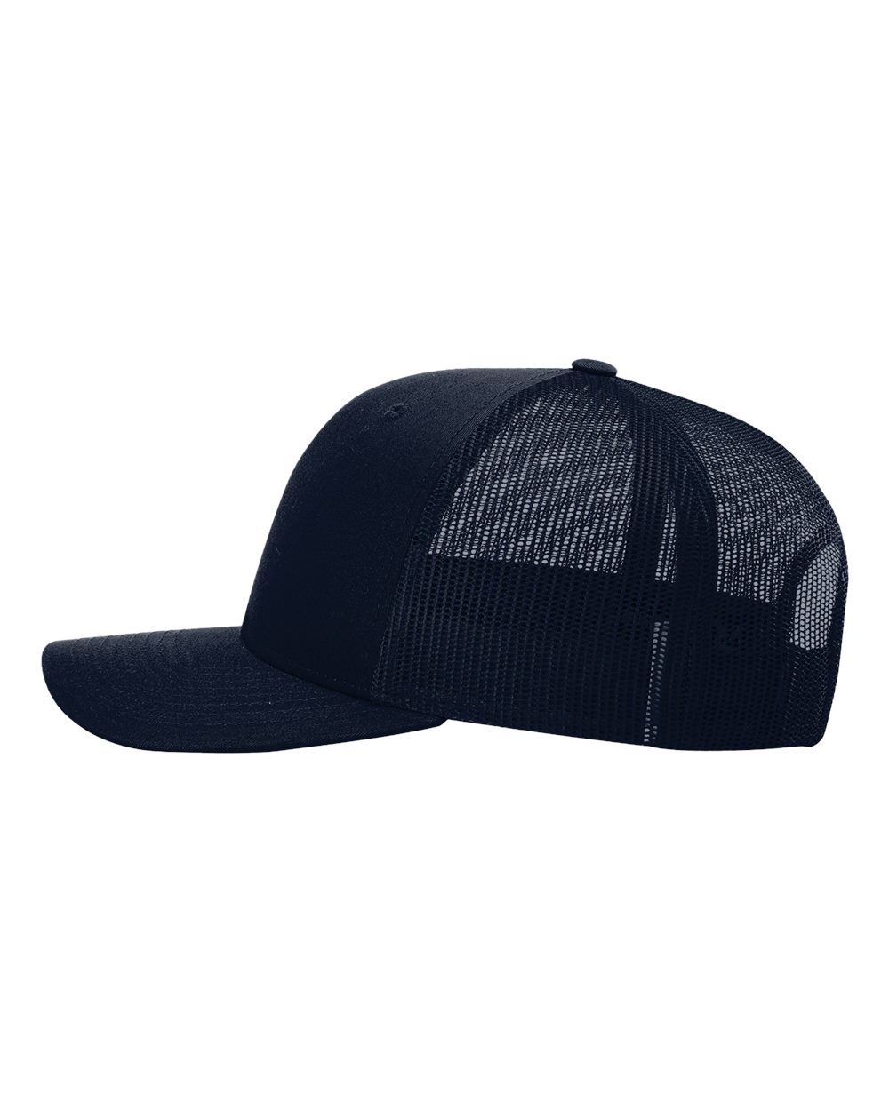 Richardson 112 Snap-back Truckers Hat with Custom Laser Engraved Rectangle Leatherette Patch - Upload Your Logo, Brand, or Image