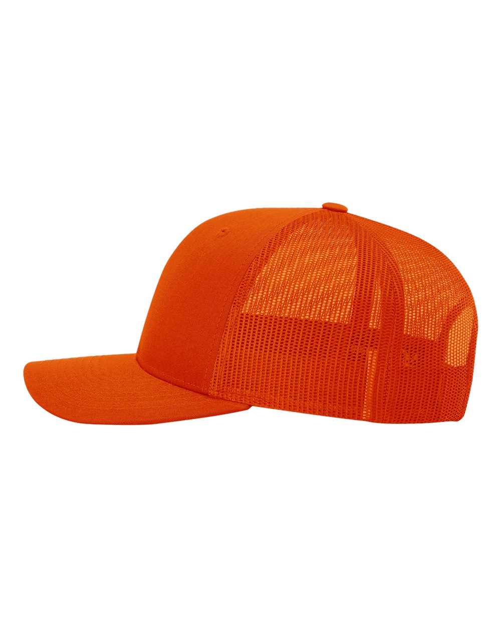 Richardson 112 Snap-back Truckers Hat with Custom Laser Engraved Rectangle Leatherette Patch - Upload Your Logo, Brand, or Image