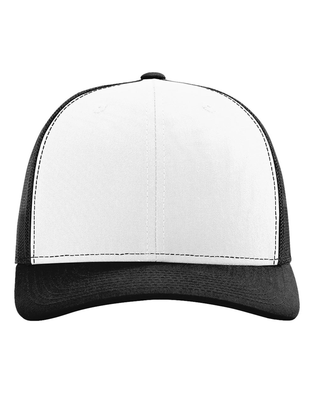 Richardson 112 Snap-back Truckers Hat with Custom Laser Engraved Rectangle Leatherette Patch - Upload Your Logo, Brand, or Image