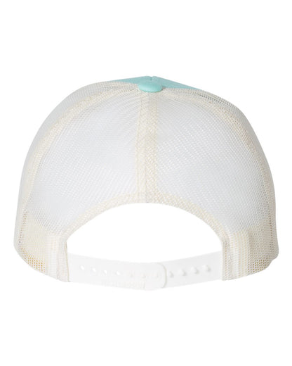Richardson 115 Low Profile Snap-back Truckers Hat with Custom Branded Laser Engraved Leatherette Patch