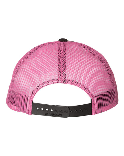 Richardson 115 Low Profile Snap-back Truckers Hat with Custom Branded Laser Engraved Leatherette Patch