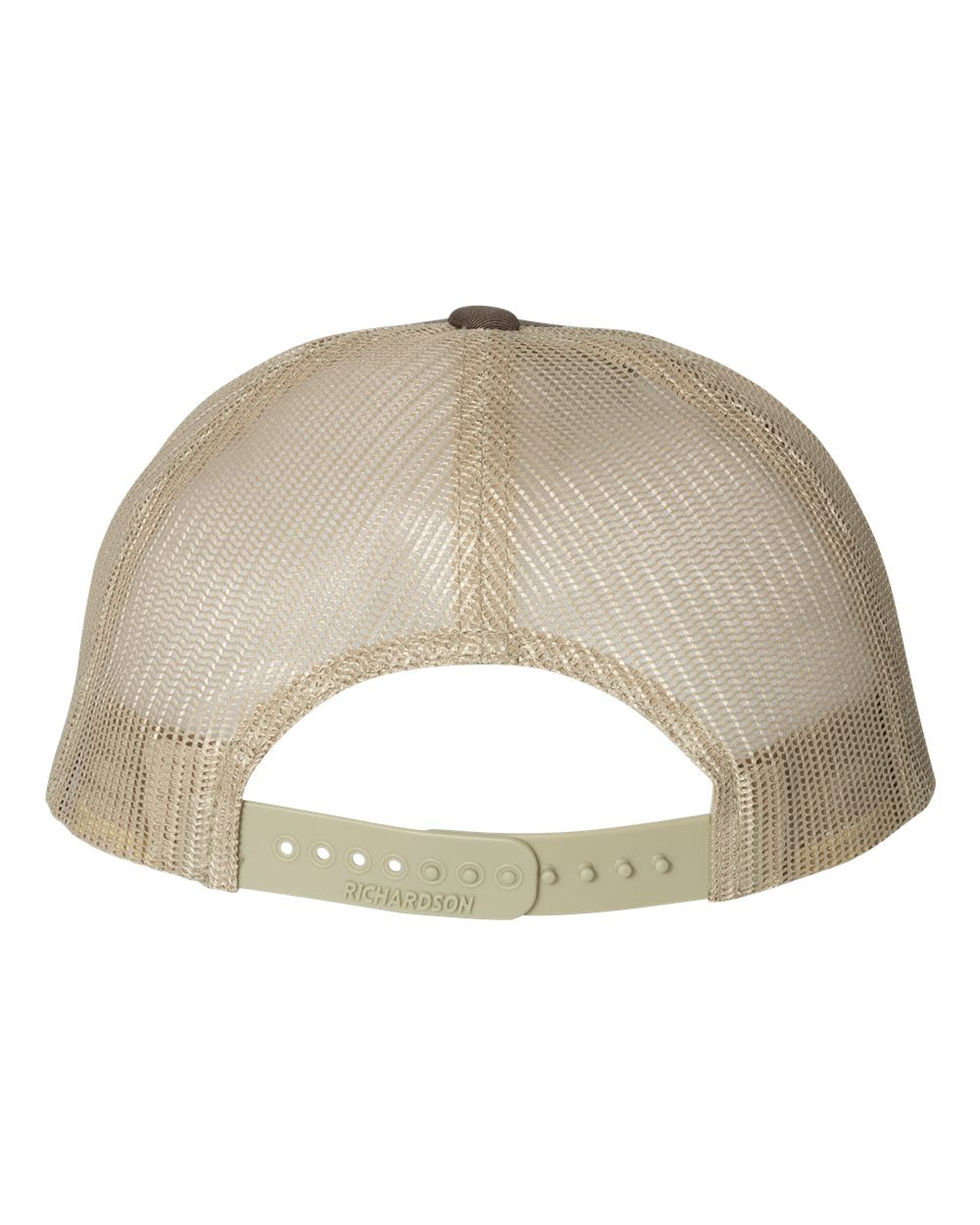 Richardson 115 Low Profile Snap-back Truckers Hat with Custom Branded Laser Engraved Leatherette Patch