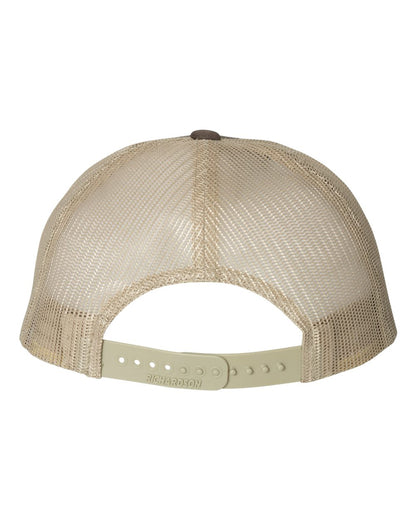 Richardson 115 Low Profile Snap-back Truckers Hat with Custom Branded Laser Engraved Leatherette Patch