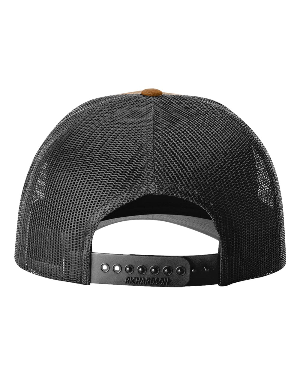 Richardson 115 Low Profile Snap-back Truckers Hat with Custom Branded Laser Engraved Leatherette Patch