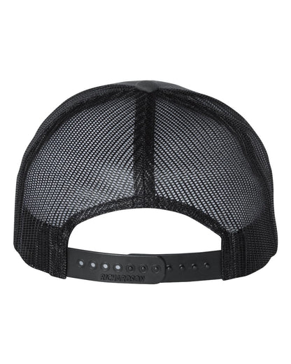 Richardson 115 Low Profile Snap-back Truckers Hat with Custom Branded Laser Engraved Leatherette Patch