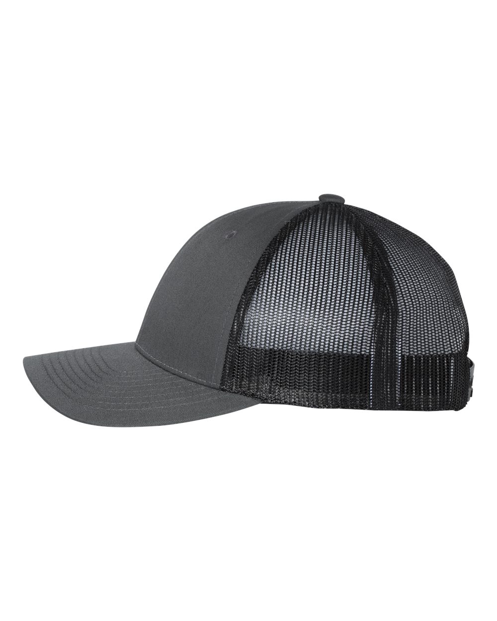 Richardson 115 Low Profile Snap-back Truckers Hat with Custom Branded Laser Engraved Leatherette Patch