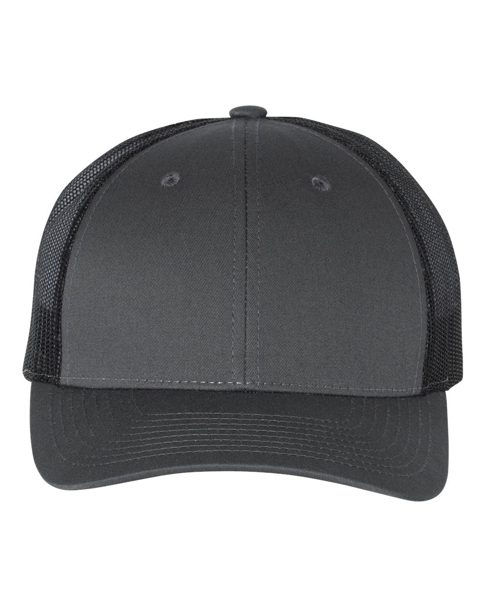 Richardson 115 Low Profile Snap-back Truckers Hat with Custom Branded Laser Engraved Leatherette Patch