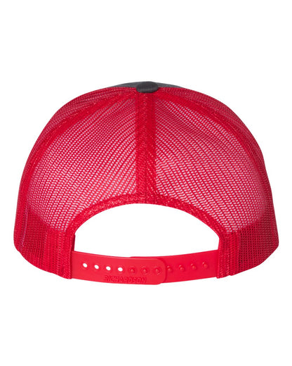 Richardson 115 Low Profile Snap-back Truckers Hat with Custom Branded Laser Engraved Leatherette Patch