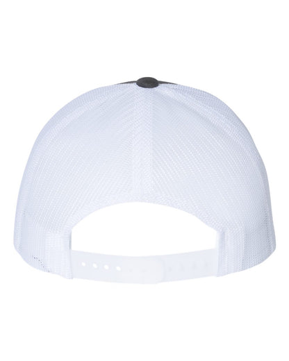 Richardson 115 Low Profile Snap-back Truckers Hat with Custom Branded Laser Engraved Leatherette Patch