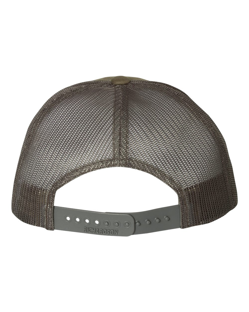 Richardson 115 Low Profile Snap-back Truckers Hat with Custom Branded Laser Engraved Leatherette Patch