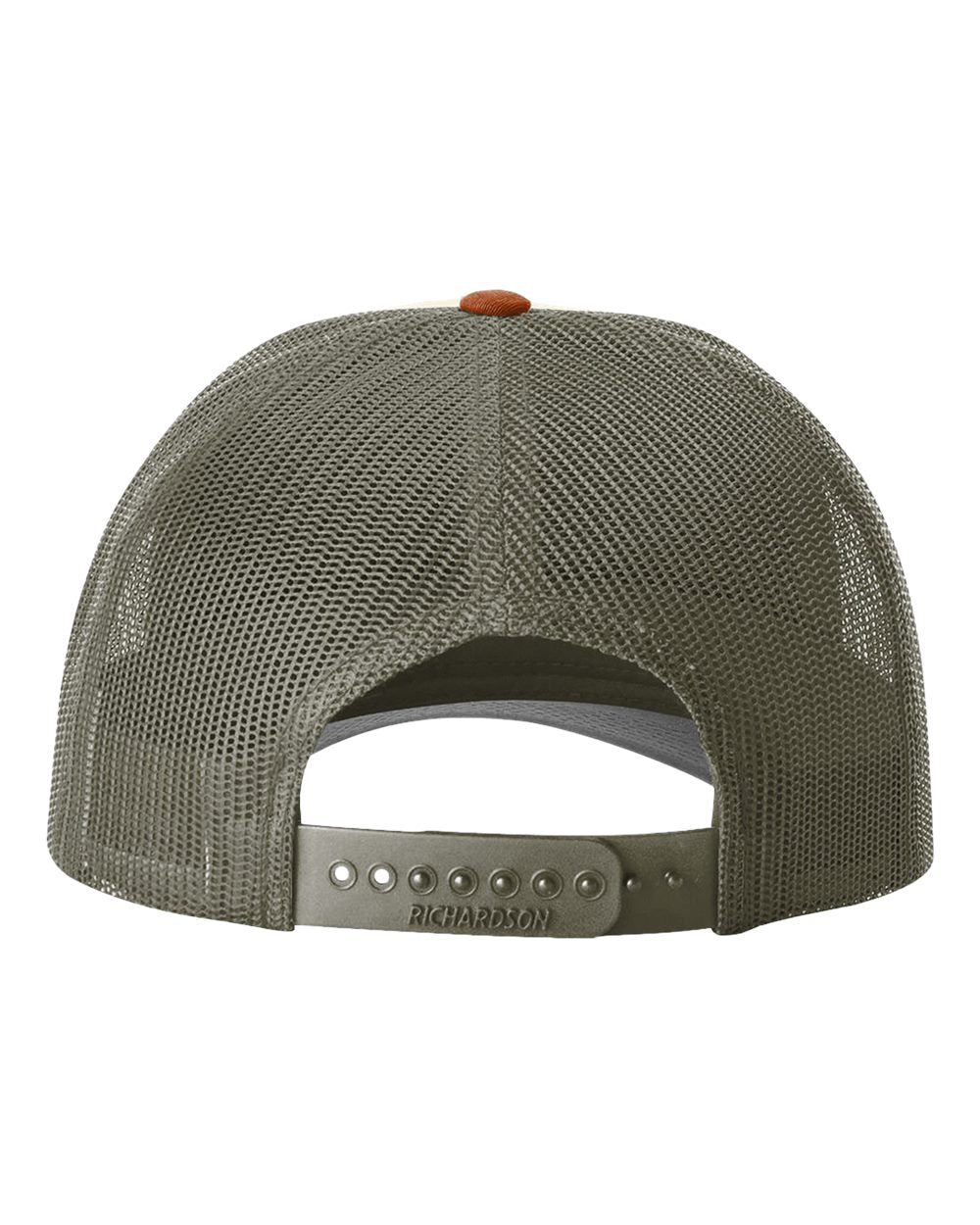 Richardson 115 Low Profile Snap-back Truckers Hat with Custom Branded Laser Engraved Leatherette Patch