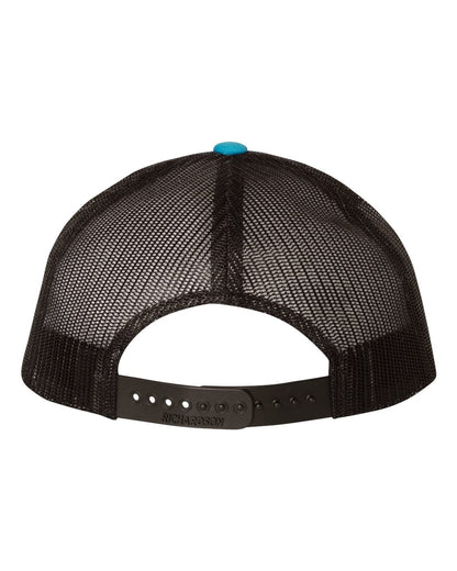 Richardson 115 Low Profile Snap-back Truckers Hat with Custom Branded Laser Engraved Leatherette Patch