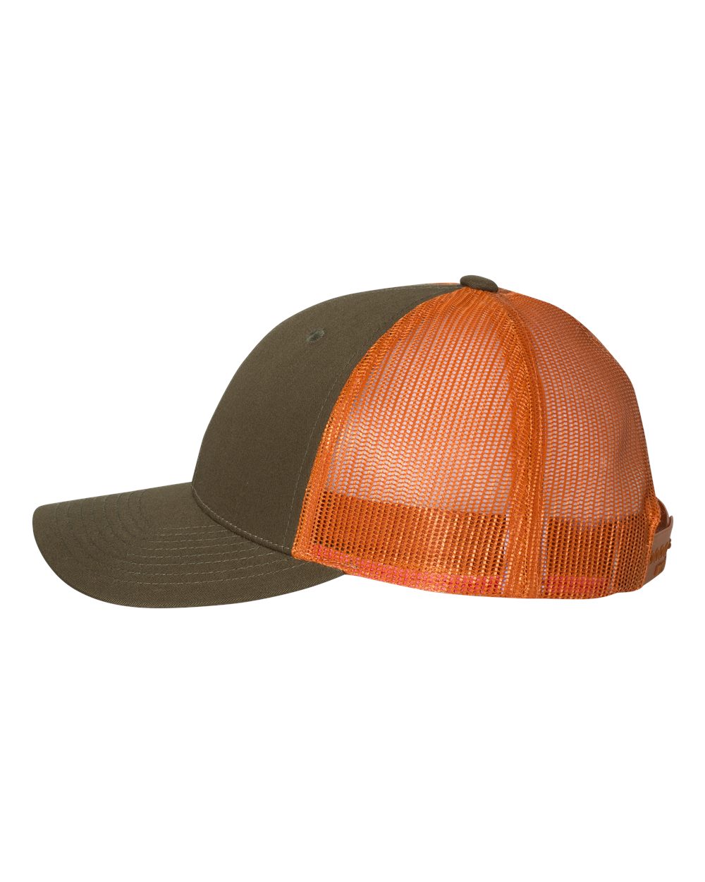 Richardson 115 Low Profile Snap-back Truckers Hat with Custom Branded Laser Engraved Leatherette Patch