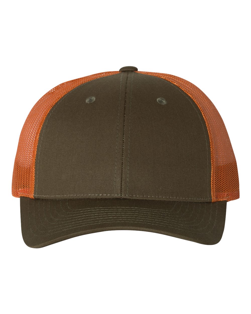 Richardson 115 Low Profile Snap-back Truckers Hat with Custom Branded Laser Engraved Leatherette Patch