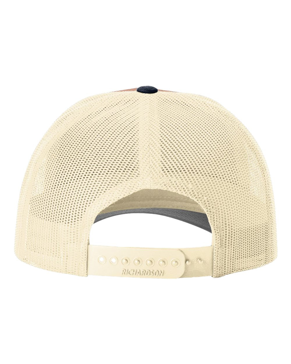 Richardson 115 Low Profile Snap-back Truckers Hat with Custom Branded Laser Engraved Leatherette Patch