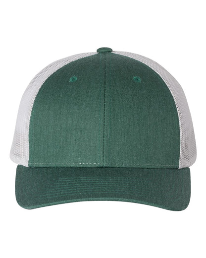 Richardson 115 Low Profile Snap-back Truckers Hat with Custom Branded Laser Engraved Leatherette Patch