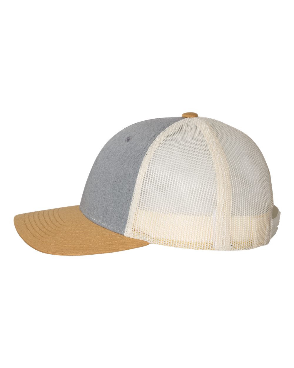 Richardson 115 Low Profile Snap-back Truckers Hat with Custom Branded Laser Engraved Leatherette Patch