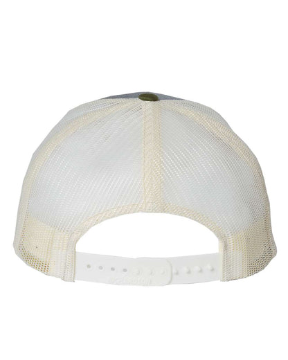 Richardson 115 Low Profile Snap-back Truckers Hat with Custom Branded Laser Engraved Leatherette Patch