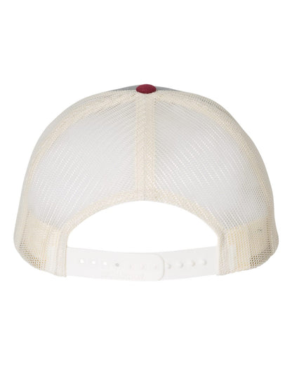 Richardson 115 Low Profile Snap-back Truckers Hat with Custom Branded Laser Engraved Leatherette Patch