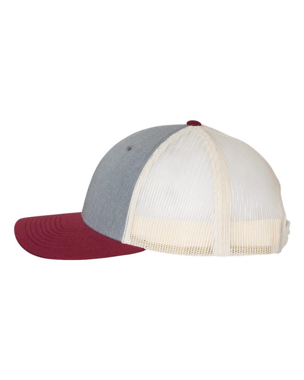 Richardson 115 Low Profile Snap-back Truckers Hat with Custom Branded Laser Engraved Leatherette Patch