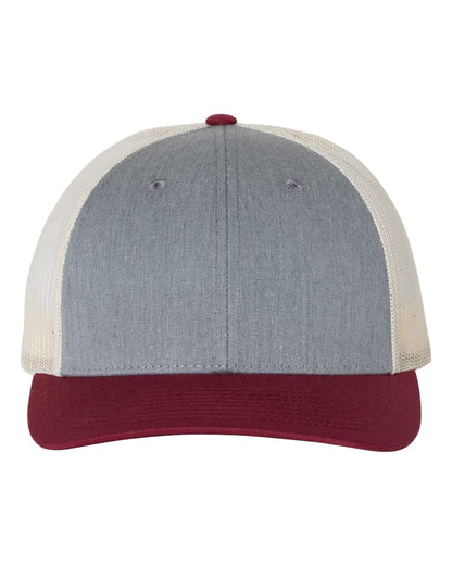 Richardson 115 Low Profile Snap-back Truckers Hat with Custom Branded Laser Engraved Leatherette Patch