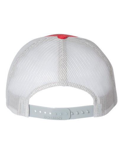 Richardson 115 Low Profile Snap-back Truckers Hat with Custom Branded Laser Engraved Leatherette Patch
